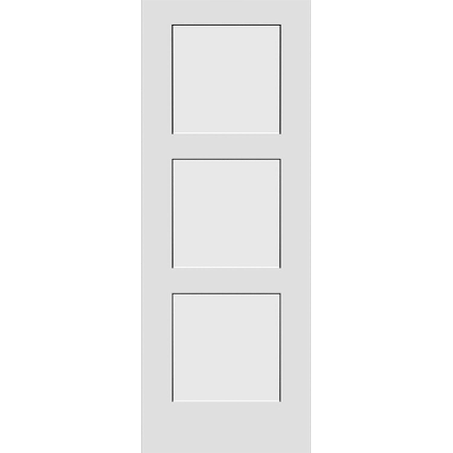 Shaker 3-Panel Solid Wood Door