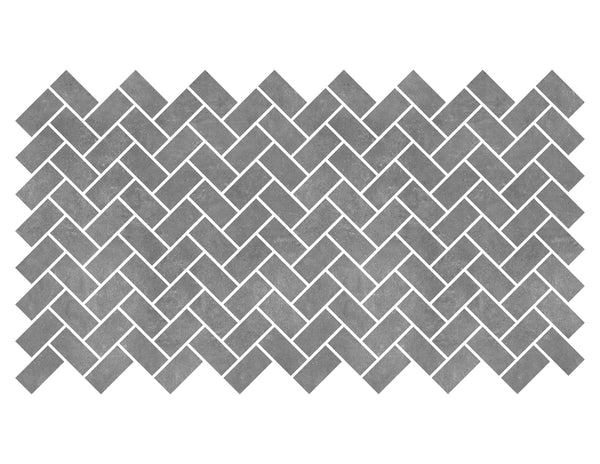 ARK ANTRACHITE MATT HERRINGBONE PORCELAIN MOSAIC