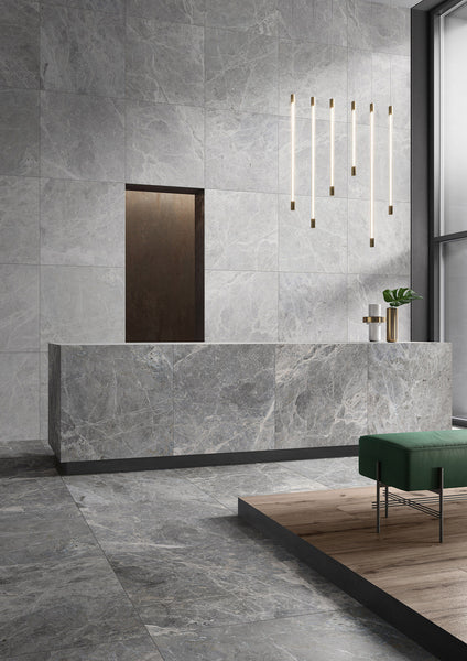 MARMOSTONE DARK GREY MATT RECTIFIED PORCELAIN TILE